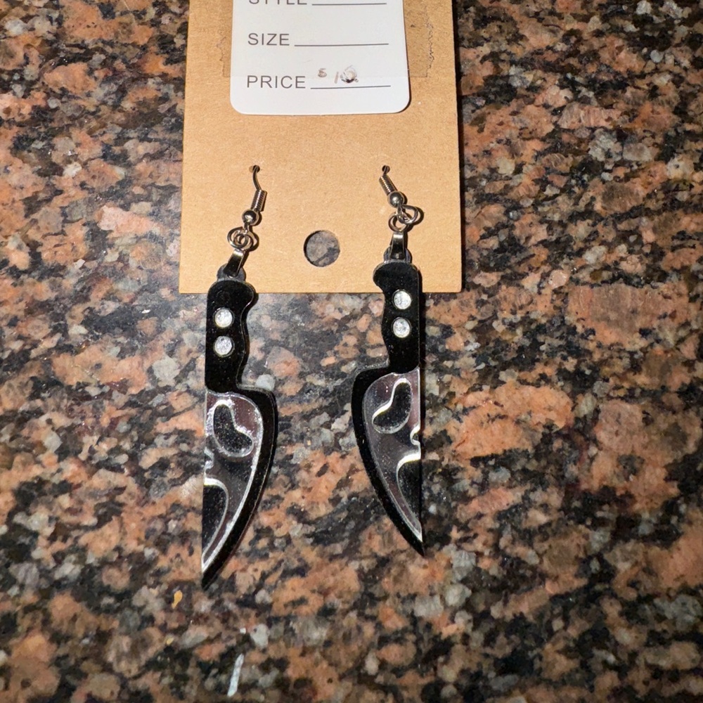 Halloween scream movie ghost face earrings